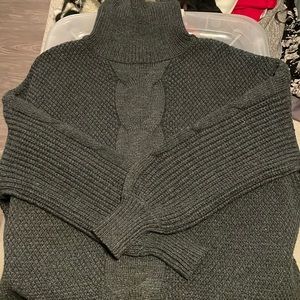 Gray turtle neck